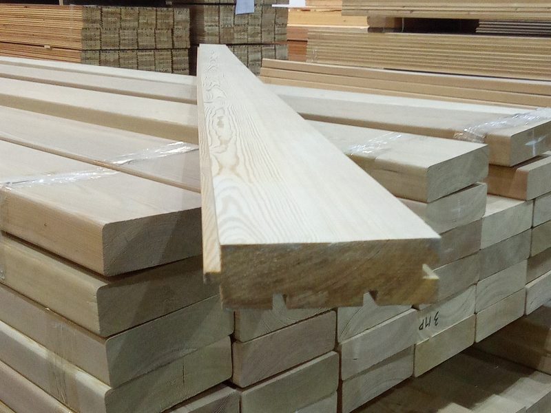 Доска пола из ангарской сосны и лиственницы